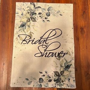 Bridal shower garden flag